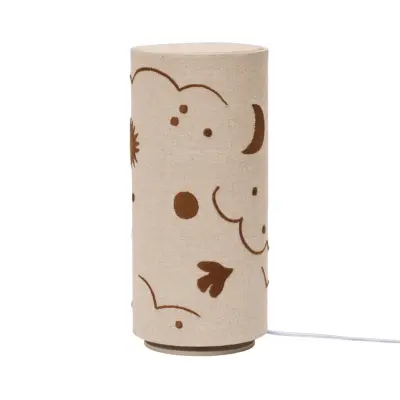 ferm LIVING - Skye LED-bordslampa, linne natur, höjd 27 cm –