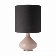 Flavia Lamps Flavia bordslampa beige lampfot Lino Negro M