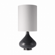 Flavia Lamps Flavia bordslampa grå lampfot Babel Beige L