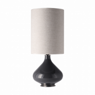 Flavia Lamps Flavia bordslampa grå lampfot London Beige L