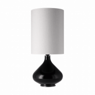 Flavia Lamps Flavia bordslampa svart lampfot Babel Beige L
