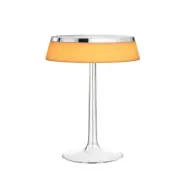 Flos Bon Jour T bordslampa Chrome-soft tyg skärm
