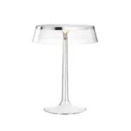 Flos Bon Jour T bordslampa Chrome-transparent skärm