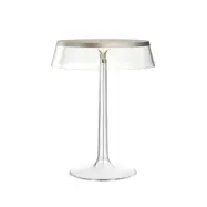 Flos Bon Jour T bordslampa Transparent-mattkromad topp