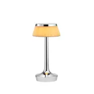 Flos Bon Jour Unplugged bordslampa Chrome-fabric