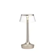Flos Bon Jour Unplugged bordslampa Matt chrome-transparent