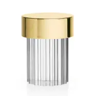 FLOS - Last Order Fluted bärbar bordslampa, satinkoppar –