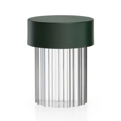 FLOS - Last Order Fluted bärbar bordslampa Matt Green
