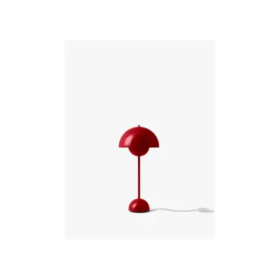 Flowerpot Bordslampa VP3, Vermilion Red 50cm