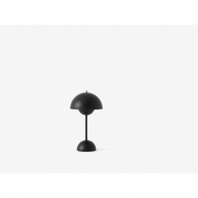 Flowerpot Portabel bordslampa VP9, Matt Black, magnetisk laddare 33cm