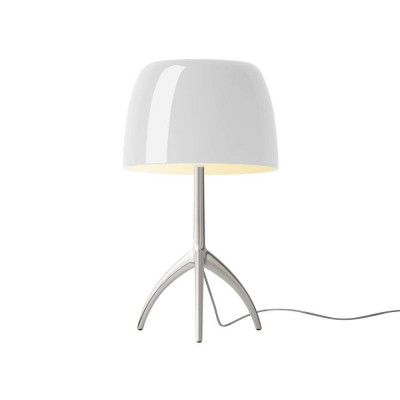 Foscarini - Lumiere Grande Bordslampa E27 Alu/Vit Dimm.