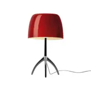 Foscarini - Lumiere Grande bordslampa, krom/röd, 45 cm