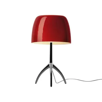 Foscarini - Lumiere Grande bordslampa, krom/röd, 45 cm