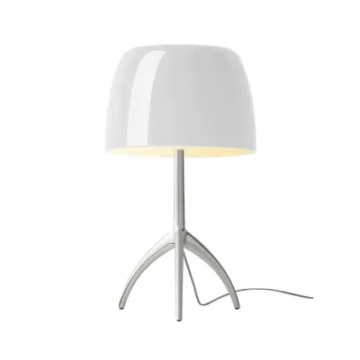Foscarini - Lumiere Grande Bordslampa G9 Alu/Vit