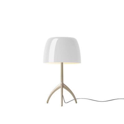 Foscarini - Lumiere Piccola bordslampa, guld/vit, 35 cm