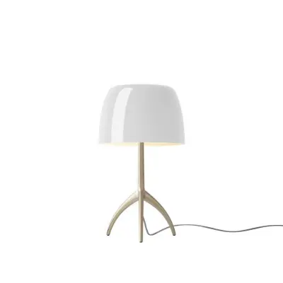 Foscarini - Lumiere Piccola bordslampa, guld/vit, 35 cm