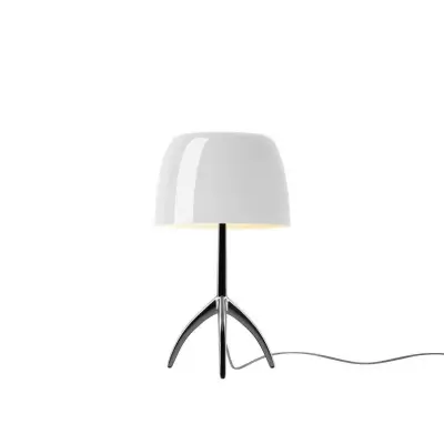 Foscarini - Lumiere Piccola bordslampa, krom/vit, 35 cm