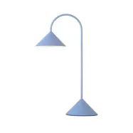 FRANDSEN - Grasp LED-batteridriven bordslampa, ljusblå, höjd 47 cm, metall