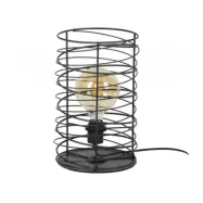 FURBO bordslampa, med spiral lampsk&auml;rm - svart metall