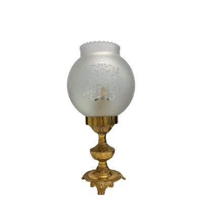 Glödande Gabriel bordslampa, mässing/glas