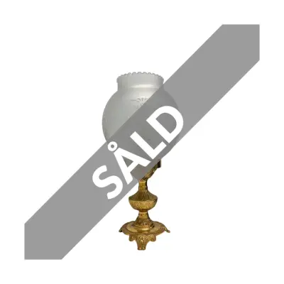 Glödande Gabriel bordslampa, mässing/glas
