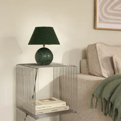 Globen Lighting - Castello 24 bordslampa mörkgrön marmor