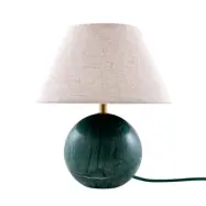 Globen Lighting - Castello bordslampa, grön/beige Höjd 28 cm