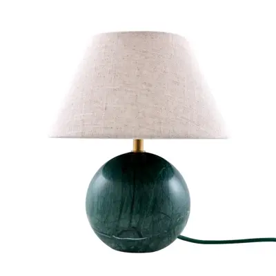 Globen Lighting - Castello bordslampa, grön/beige Höjd 28 cm