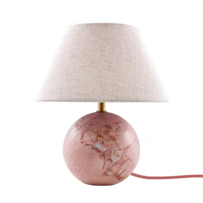 Globen Lighting - Castello bordslampa, rosa/beige Höjd 28 cm