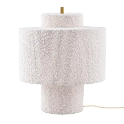 Globen Lighting - Noah bordslampa, vit, höjd 31 cm, textil