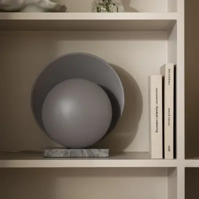 Globen Lighting - Orbit bordslampa grå marmor höjd 32 cm
