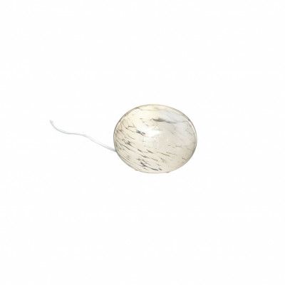 GLOBUS bordslampa 13cm, vit prickig