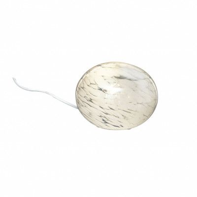 GLOBUS bordslampa 18cm, vit prickig