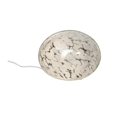 GLOBUS bordslampa 24cm, vit prickig