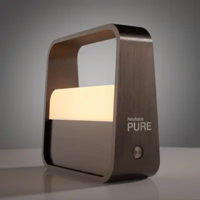 Go LED-bordslampa med batteri, DARK-metallbrun, aluminium – PURE PURE Go - Vardagsrum - Modern - Vinklad