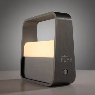 Go LED-bordslampa med batteridrift, grå, aluminium – PURE PURE Go - Vardagsrum - Modern - Vinklad