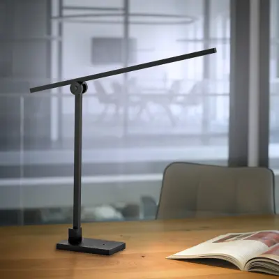 Grafo LED-bordslampa, svart, sensordimmer – PURE PURE Grafo - Arbetsrum / hemkontor - Modern - Metall - Med en ljuskälla
