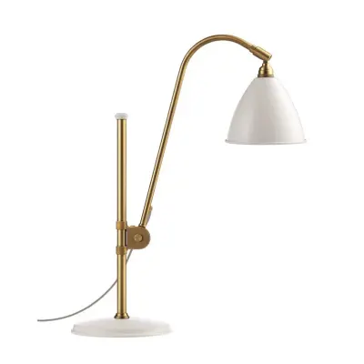 GUBI - Bestlite BL1 Bordslampa Ø16 Mässing/Matt Vit