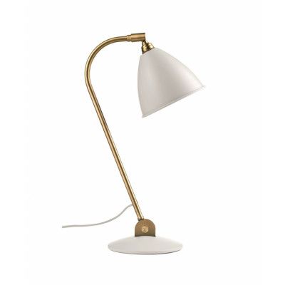 GUBI - Bestlite BL2 Bordslampa Ø16 Mässing/Matt Vit