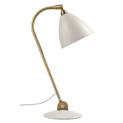 GUBI - Bestlite BL2 Bordslampa Ø16 Mässing/Matt Vit