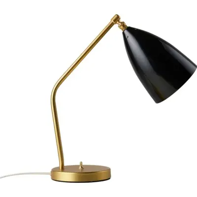 GUBI - Gräshoppa Bordslampa Glossy Black/Brass