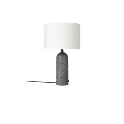 GUBI - Gravity Bordslampa Small Grå Marmor/Vit