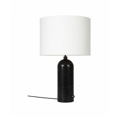 GUBI - Gravity Bordslampa Small Svart Marmor/Vit