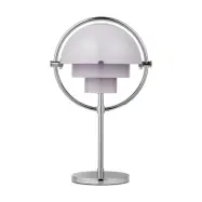 GUBI - Multi-Lite Portable Bordslampa Krom/Pale Lilac