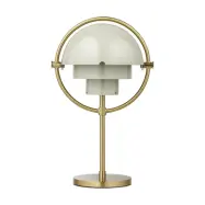 GUBI - Multi-Lite Portable Bordslampa Mässing/Pastel Gray