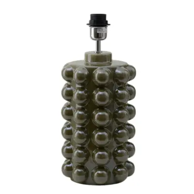 Hallbergs Belysning Bubbels Lampfot Olivegreen 18cm