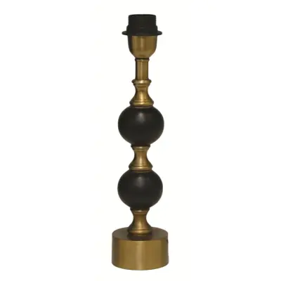 Hallbergs Belysning Charlotta Lampfot Låg Svart/antik mässing 8cm