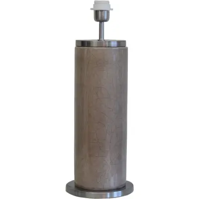 Hallbergs Belysning Lissabon Lampfot Grå/borstad silver satin 18cm