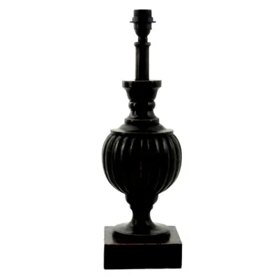 Hallbergs Belysning Louis Lampfot Antik svart 15,5cm