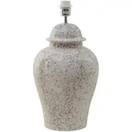 Hallbergs Belysning Ming Lampfot Stracciatella 27cm